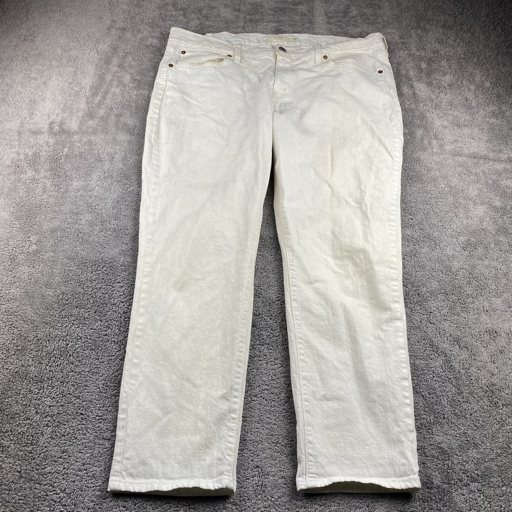 Levis Boyfriend‎ Fit Jeans Womens 36W White Mid Rise